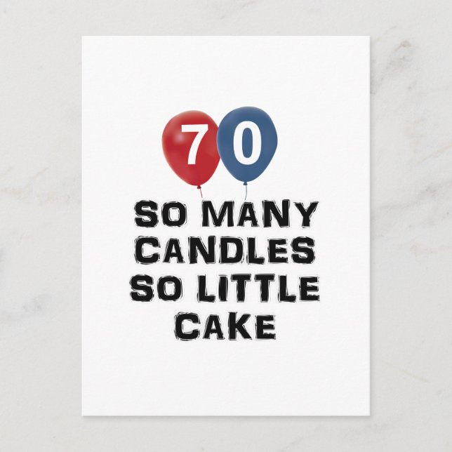 70 Jahre alte Kerzendesigns Postkarte (Vorderseite)