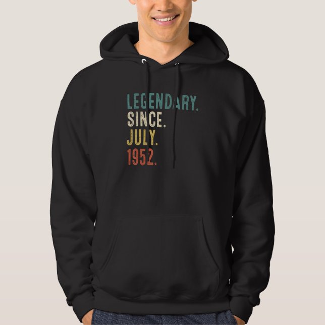 70 Jahre alte Legende seit Juli 1952 70. Geburtsta Hoodie (Vorderseite)