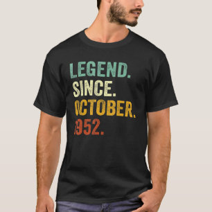 70 Jahre alte Legende seit Oktober 1952 70. Geburt T-Shirt