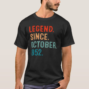 70 Jahre alte Legende seit Oktober 1952 70. Geburt T-Shirt