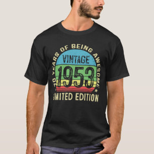 70 Jahre alte Männer Vintag 1953 70. Geburtstag T-Shirt