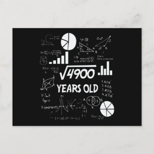 70 Jahre alte Mathelehrerin zum 70. Geburtstag Ges Postkarte