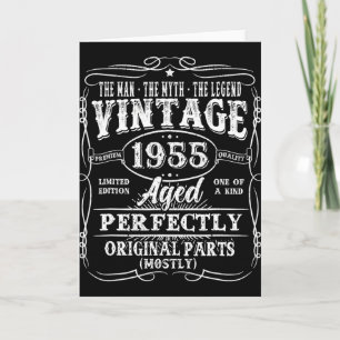 70 Jahre alte Vintage 1955 Mann Mythos Legende 70. Karte