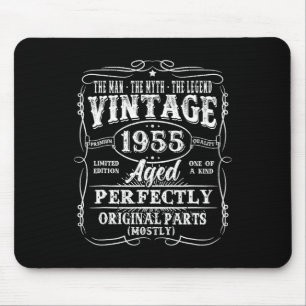 70 Jahre alte Vintage 1955 Mann Mythos Legende 70. Mousepad