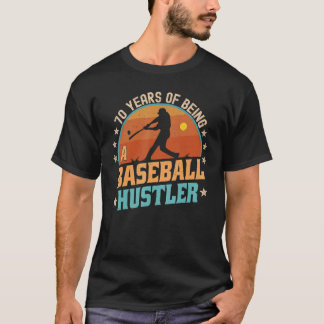 70 Jahre alter Baseball Rookie Player 70. Geburtst T-Shirt