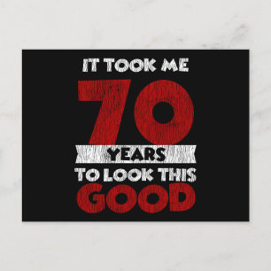 70 Jahre alter Bday Nahm mir gut aussehend 70. Geb Postkarte