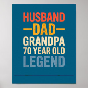 70 Jahre alter Legende Ehemann Vater Poster