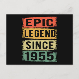 70 Jahre alter Tag Epische Legende 70. Geburtstags Postkarte