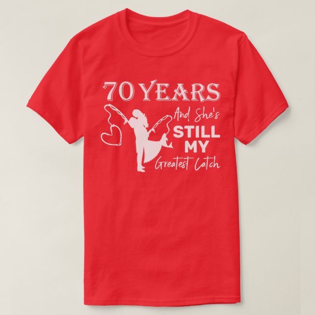 70 Jahre Bester Fang 70. Hochzeitstag T-Shirt (Design vorne)