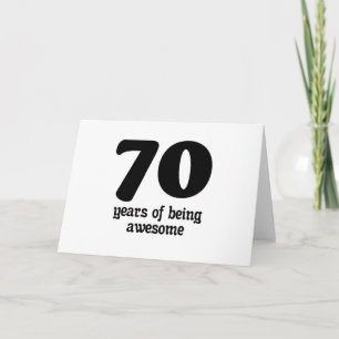 70 Jahre großartig sein Karte
