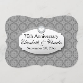 70 Jahre Hochzeitstag Platinum Z03 Einladung