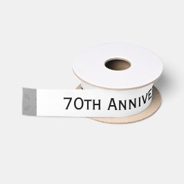 70 Jahre Hochzeitstag Platinum Z03 Satinband