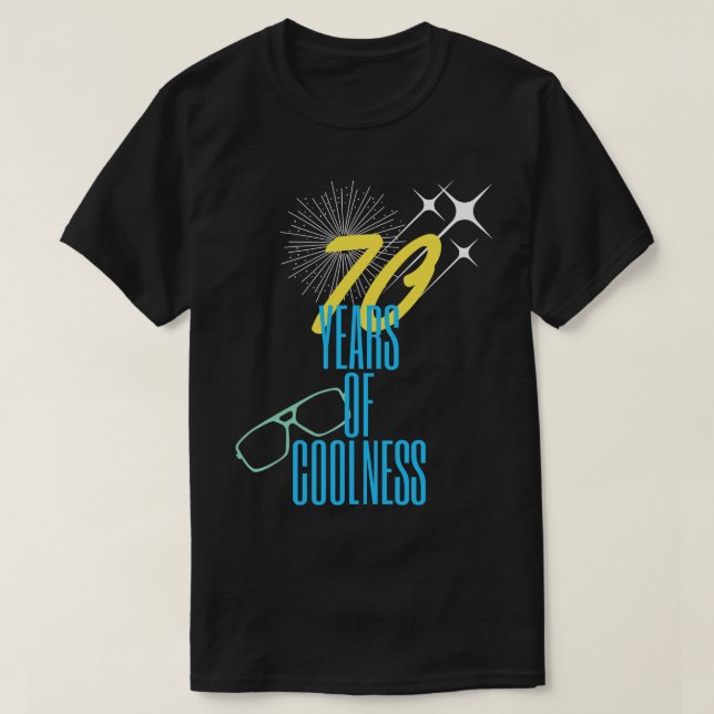 70 Jahre Kühle T-Shirt (Design vorne)