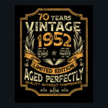 70 Jahre Vintag 1952 70. Geburtstag Poster<br><div class="desc">70 Jahre Vintag 1952 70. Geburtstag</div>