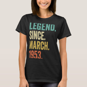 70 Jahre Vintager März 1953 70. Geburtstag Männer T-Shirt
