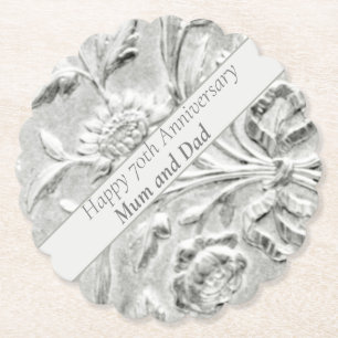 70. Jahrestag bearbeitbar Untersetzer