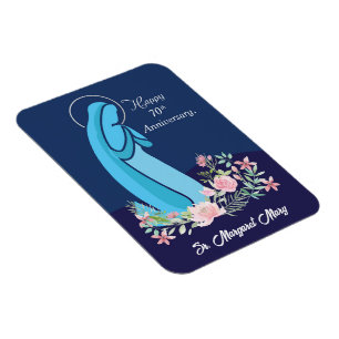 70. Jahrestag des religiösen Lebens Nun Pink Blume Magnet