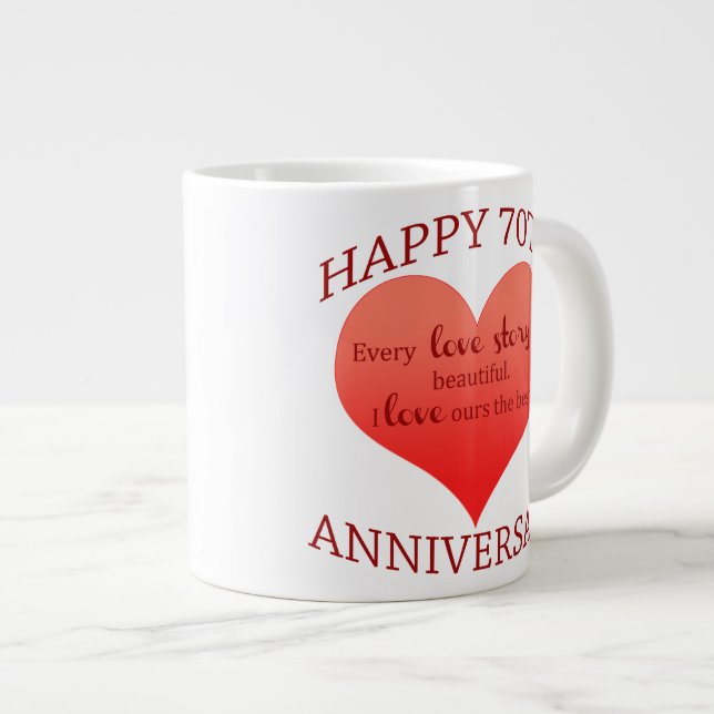 70.Jahrestag Jumbo-Tasse (Vorderseite Rechts)