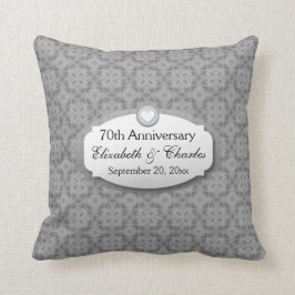 70. Jahrestags-Hochzeitstag-Platin Z03 Kissen