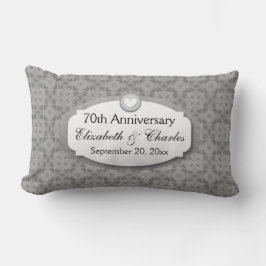 70. Jahrestags-Hochzeitstag-Platin Z03 Lendenkissen