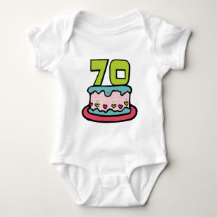 70 Jährig-Geburtstags-Kuchen Baby Strampler