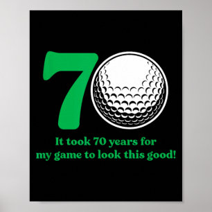 70-jähriger Golfer_ Golf Golf zum 70. Geburtstag Poster