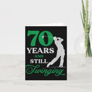 70-jähriger Golfer_ Golf-Zitat Golf 70. Geburtstag Karte