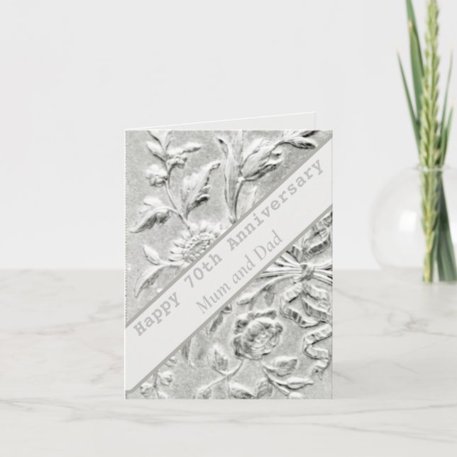 70. Jubiläum Editable Card Karte (Vorderseite)