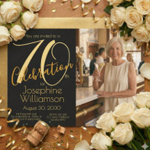 70. Jubiläumsfeier Foto Schwarz Gold 70. Geburtsta