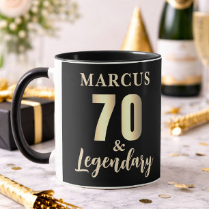 70 & Legendary Gold 70. Geburtstag  Tasse