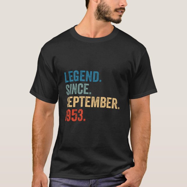 70 Legende seit September 1953 70. T-Shirt (Vorderseite)