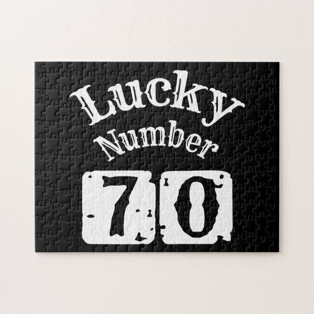 70 - Lucky Number 70 Luck Puzzle (Horizontal)
