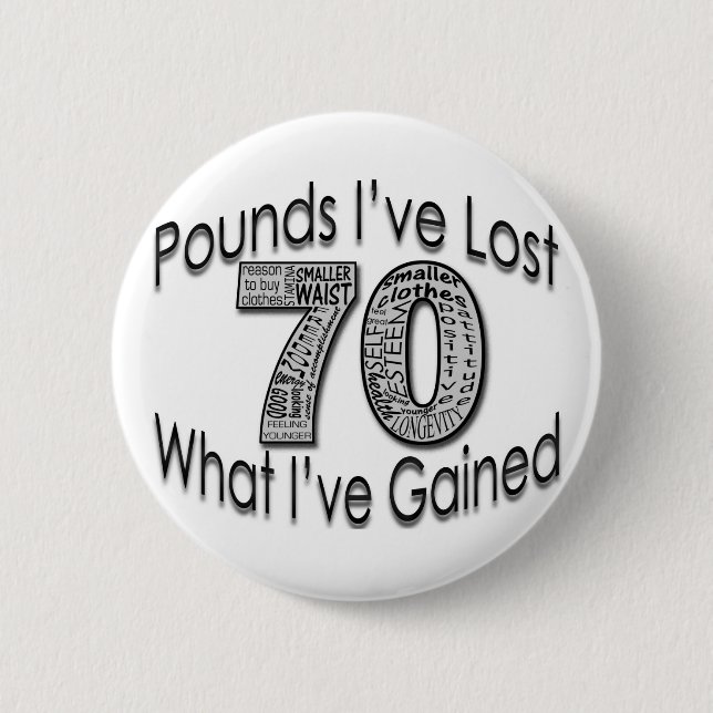 70 Pfund verlorene Knopf- Button (Vorderseite)