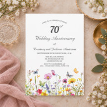 70. Platin-Wildblumen-Hochzeitsjubiläum