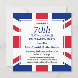 70. Platinum Celebration UNION JACK Einladung