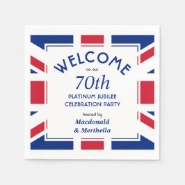 70. Platinum Celebration UNION JACK Paper Serviette