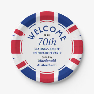 70. Platinum Celebration UNION JACK Pappteller