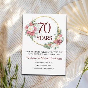 70. Platinum Hochzeitstag Save The Date