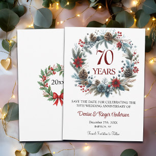 70. Platinum Hochzeitstag Winter Save The Date