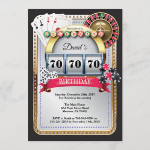 70. Poker Spielkarte Casino Einladung