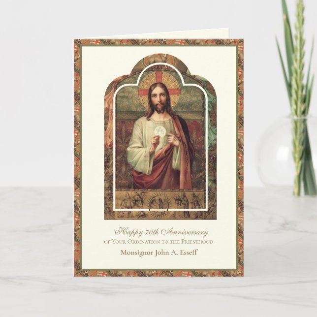 70. PRIEST JAHRESTAG KARTE (Vorderseite)