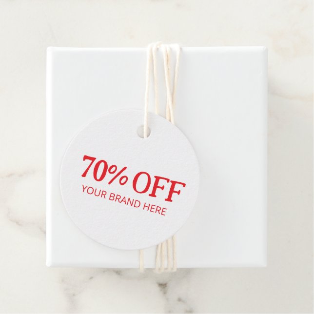 70% Rabatt Geschenkanhänger (Beispiel)