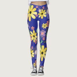70 Retro Big Floral Leggings