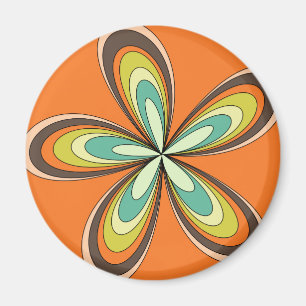 70’s retro spring hippie flower power magnet