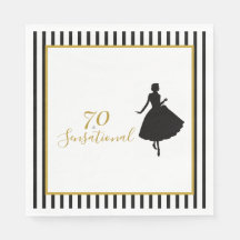 70 & Sensationelle schwarze goldene Geburtstagsser