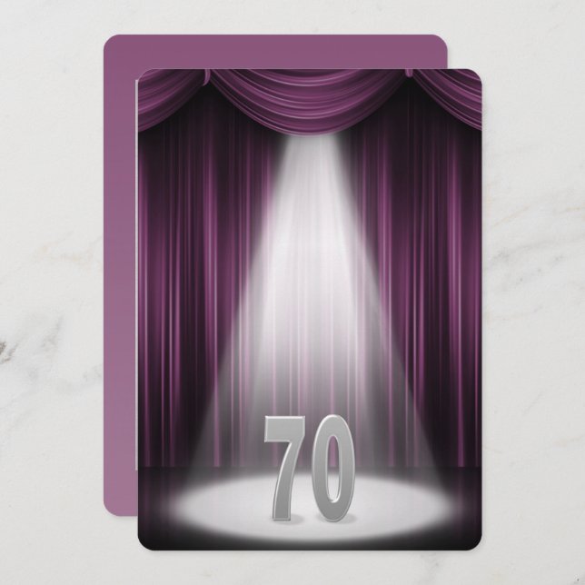 70. Silberhochzeit Einladung (Vorne/Hinten)