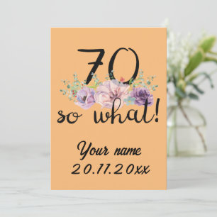 70 So was - Funny 70. Geburtstag Einladung