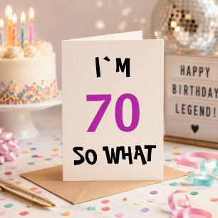 70 so, was Funny Inspiration 70. Geburtstag Karte