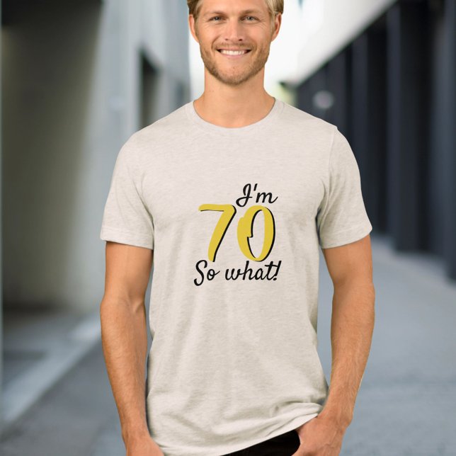 70 so, was Funny Inspirational Zitat 70. Geburtsta Tri-Blend Shirt (Von Creator hochgeladen)