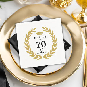 70 So, was Funny Laurel Wreath Crown 70. Geburtsta Serviette